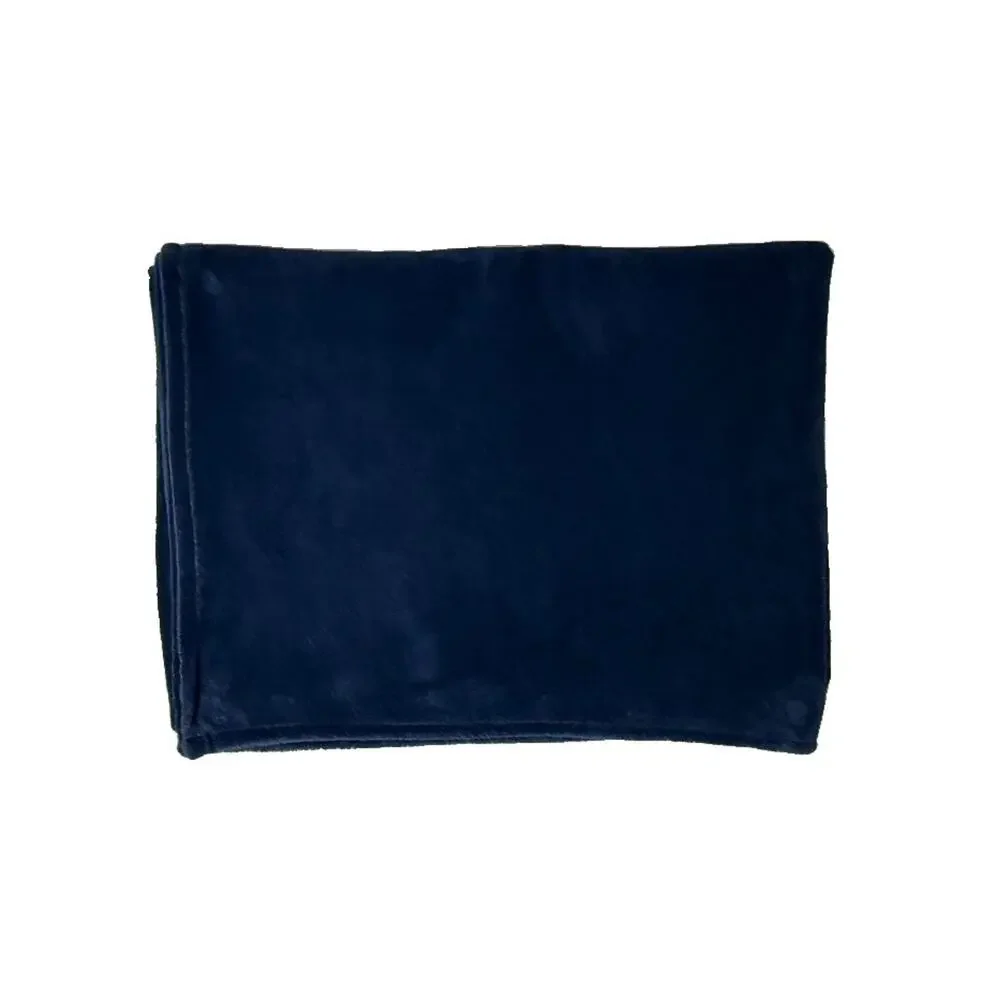 Cannon Navy Blue Fleece Blanket 94 X 62 Soft & Cozy Solid Accent Quilt Cover